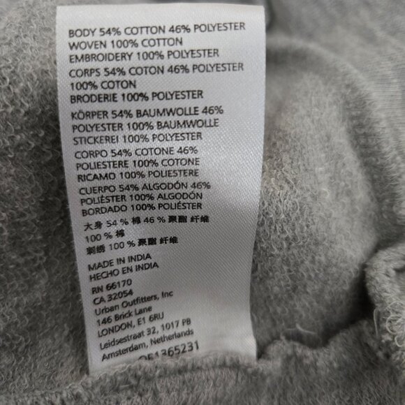 Anthropologie Luna Mercantile Co Tiger Graphic Patchwork Oversize Sweatshirt M - Picture 9 of 9